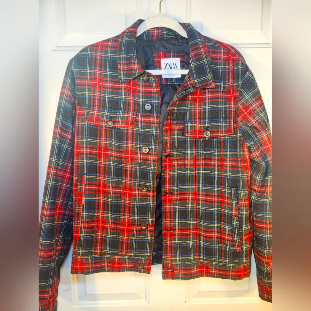 Zara Multicolor Plaid Jacket